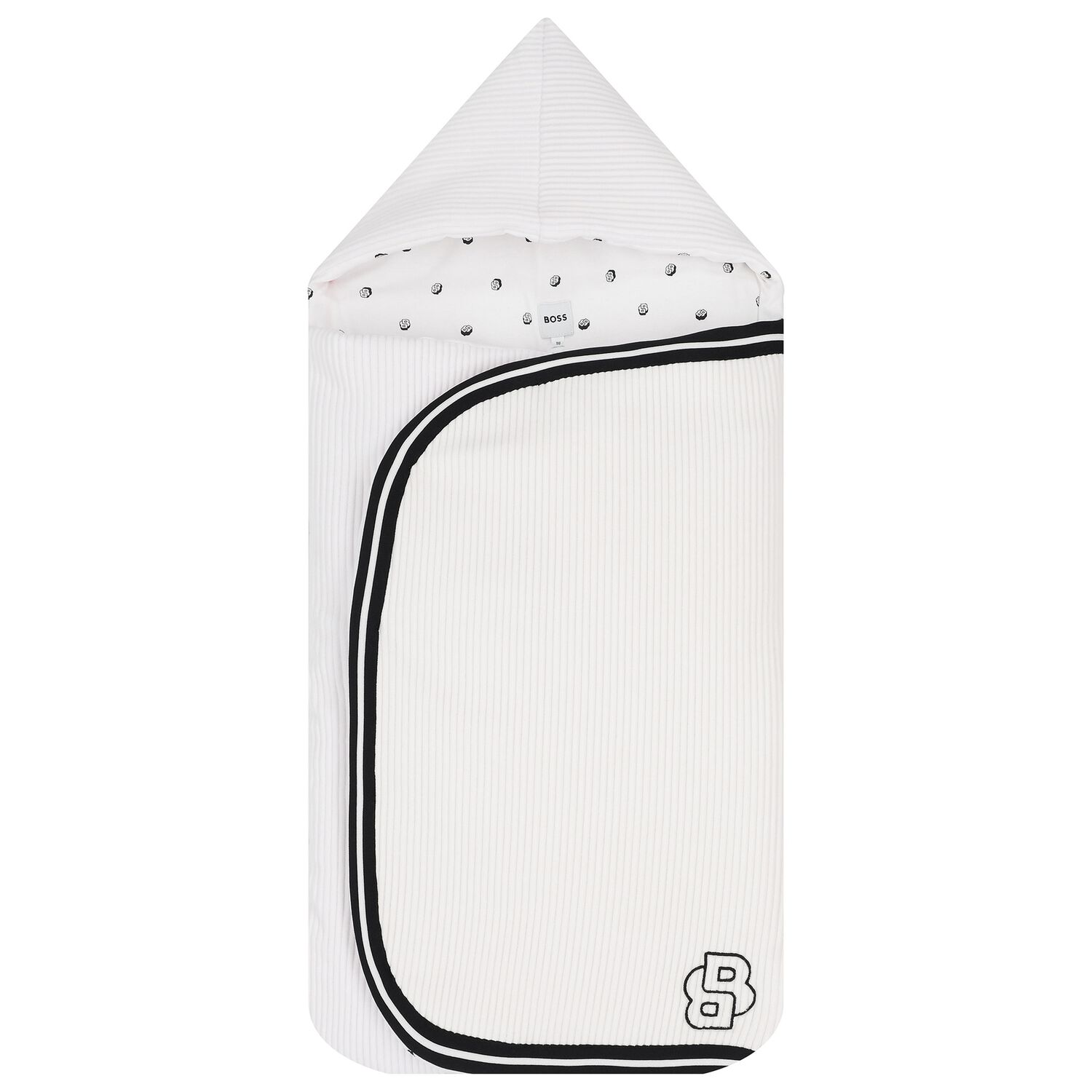 مدس بالشعار باللون الابيض , 1, hi-res