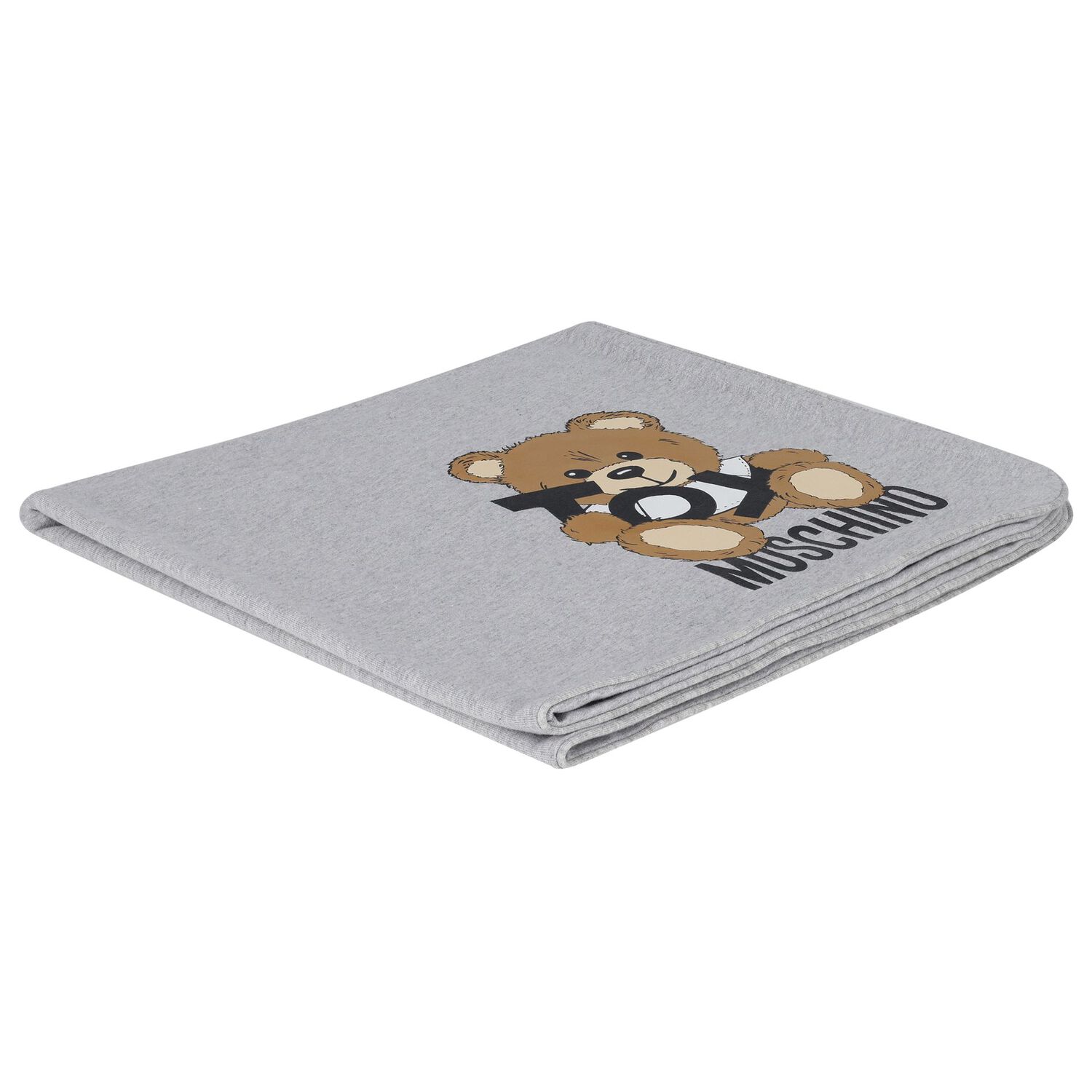 Grey Teddy Bear Logo Baby Blanket, 5, hi-res