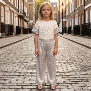 Girls Gold Logo Trousers