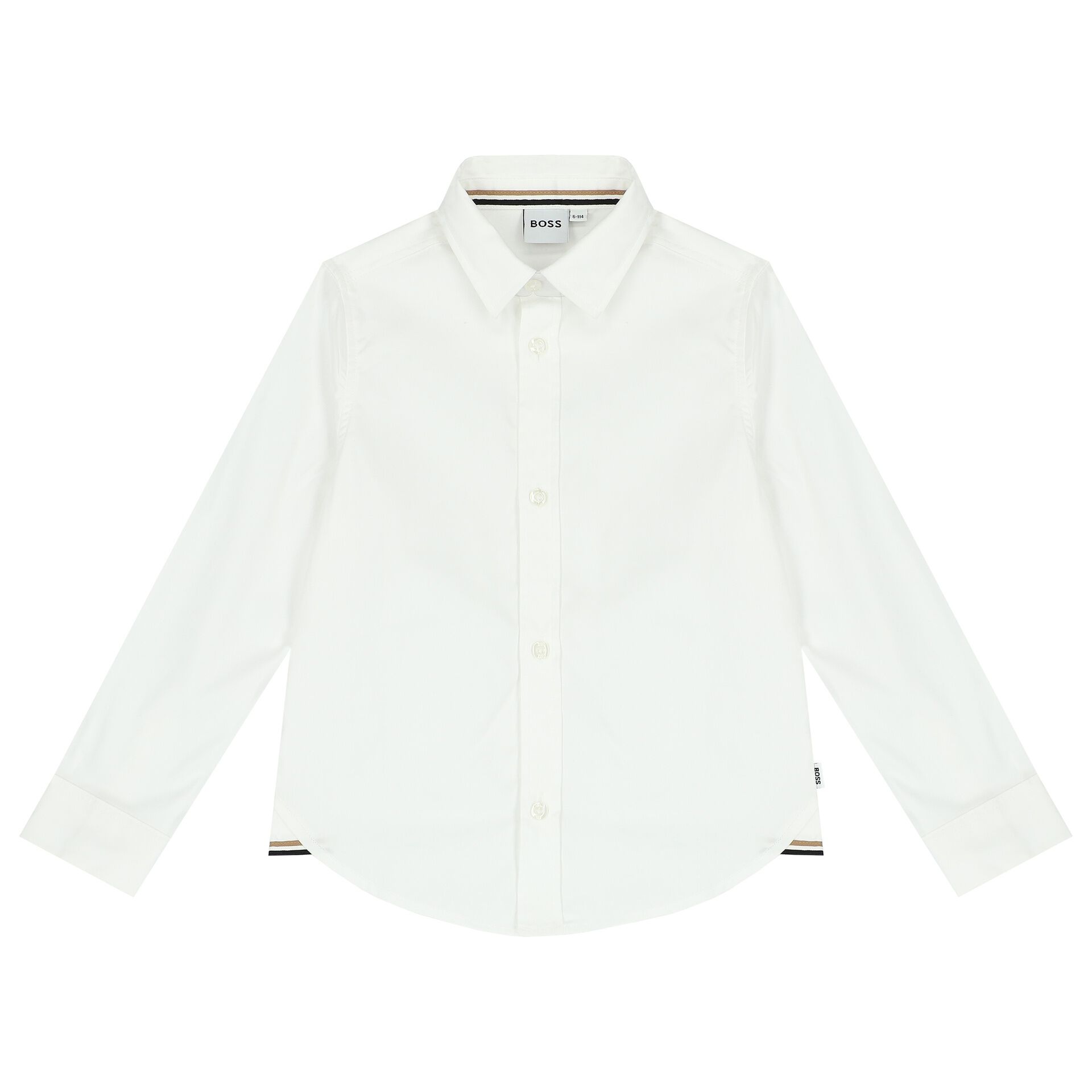 BOSS Boys White Logo Shirt | Junior Couture USA