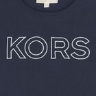 Girls Navy Blue Logo T-Shirt, 2, hi-res