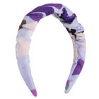Girls Purple Floral Headband, 1, hi-res