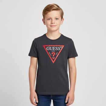 Boys Grey Logo T-Shirt