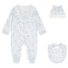 Baby Boys White & Blue Africa Babygrow Gift Set, 1, hi-res