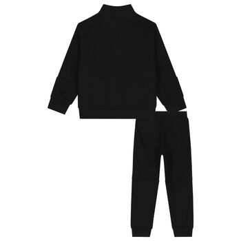 Boys Black Logo Tracksuit