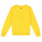 Boys Yellow Logo Printed Sweatshirt, 1, hi-res