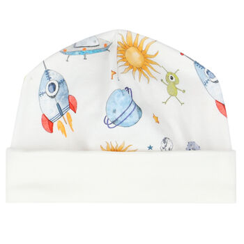 Baby Boys White Space Hat