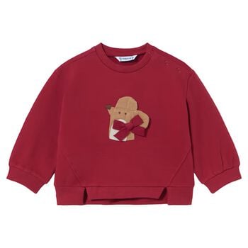 Younger Girls Red Mouse Sweatshirt