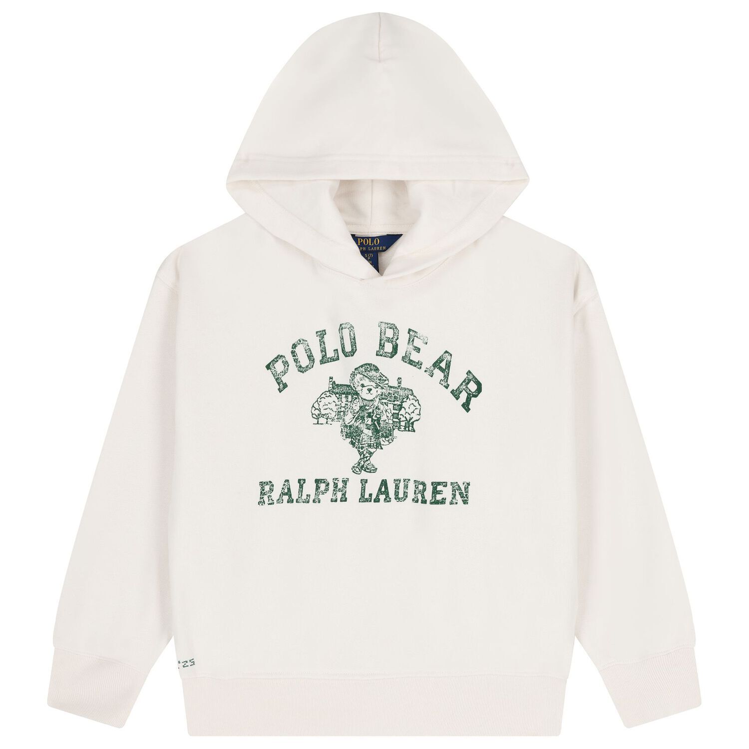 Girls Ivory Logo Polo Bear Hooded Top, 1, hi-res image number null