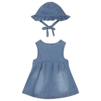 Baby Girls Blue Denim Dress Set