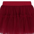 Girls Red Logo Tulle Skirt, 1, hi-res