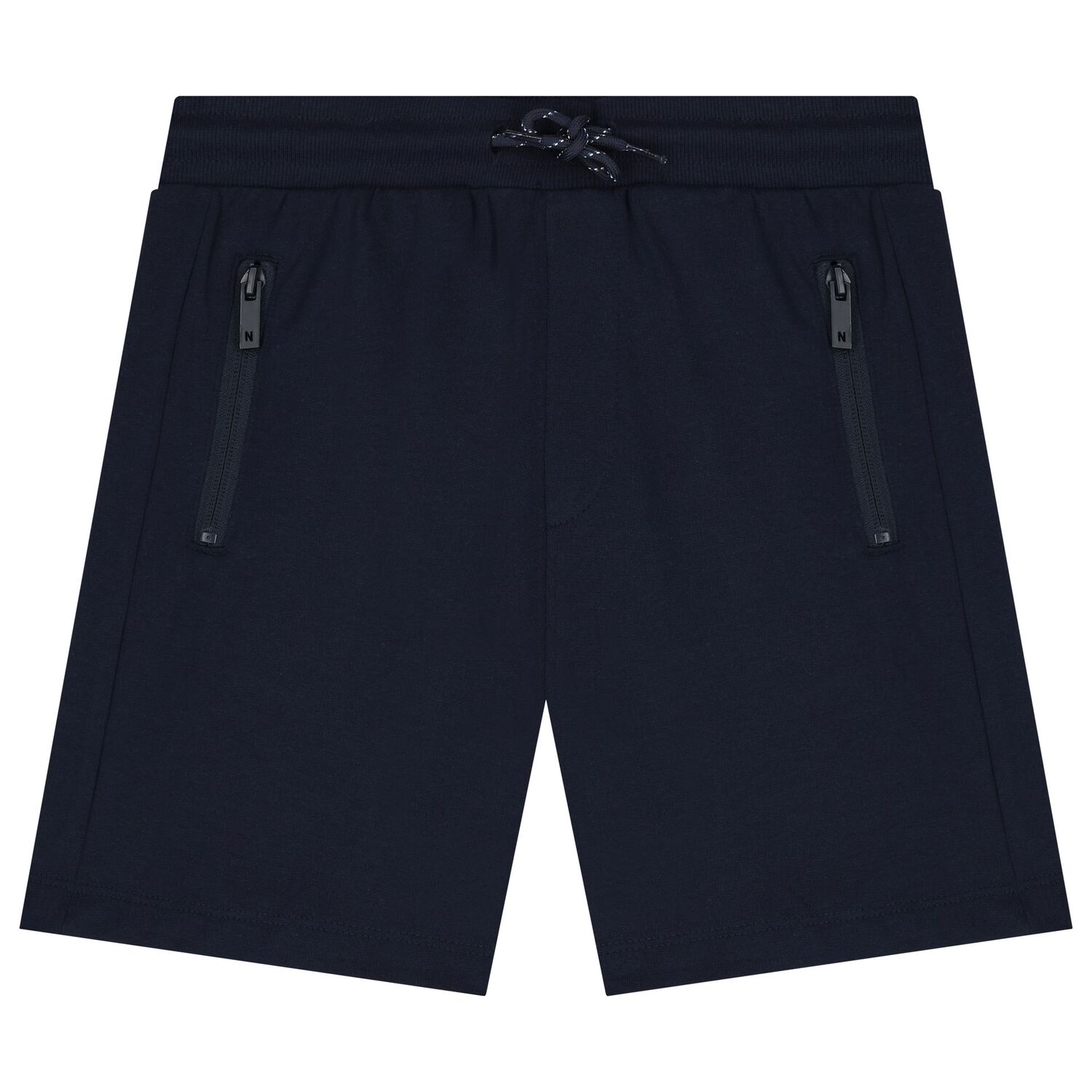 Boys White & Navy Blue Shorts Set, 2, hi-res
