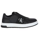 Black Logo Trainers, 2, hi-res