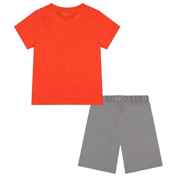 Boys Red & Grey Nasa Shorts Set