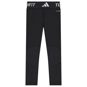 Girls Black Logo Leggings