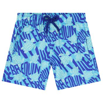 Boys Blue Turtle Swim Shorts
