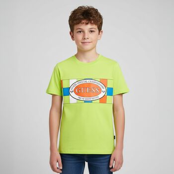 Boys Green Logo T-Shirt