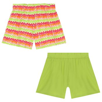 Girls Green & Pink Shorts ( 2-Pack )