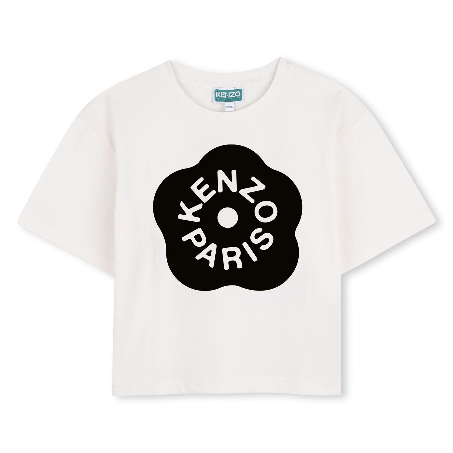 Girls White Boke Flower Logo T-Shirt, 1, hi-res