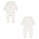 Baby Girls Ivory Babygrows ( 2-Pack ), 1, hi-res
