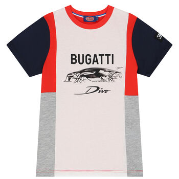 Boys White & Red Logo T-Shirt