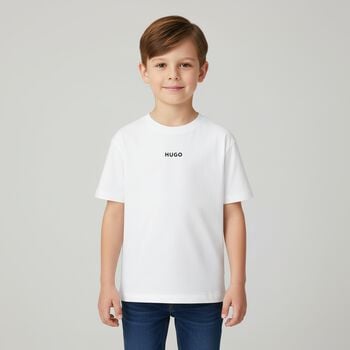 Boys White Logo T-Shirt