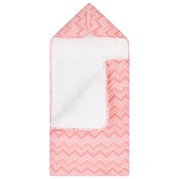 Baby Girls Pink Zig Zag Baby Nest, 6 Baby Girls Pink Zig Zag Baby Nest