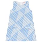 Girls Blue Leocorno Dress, 1, hi-res