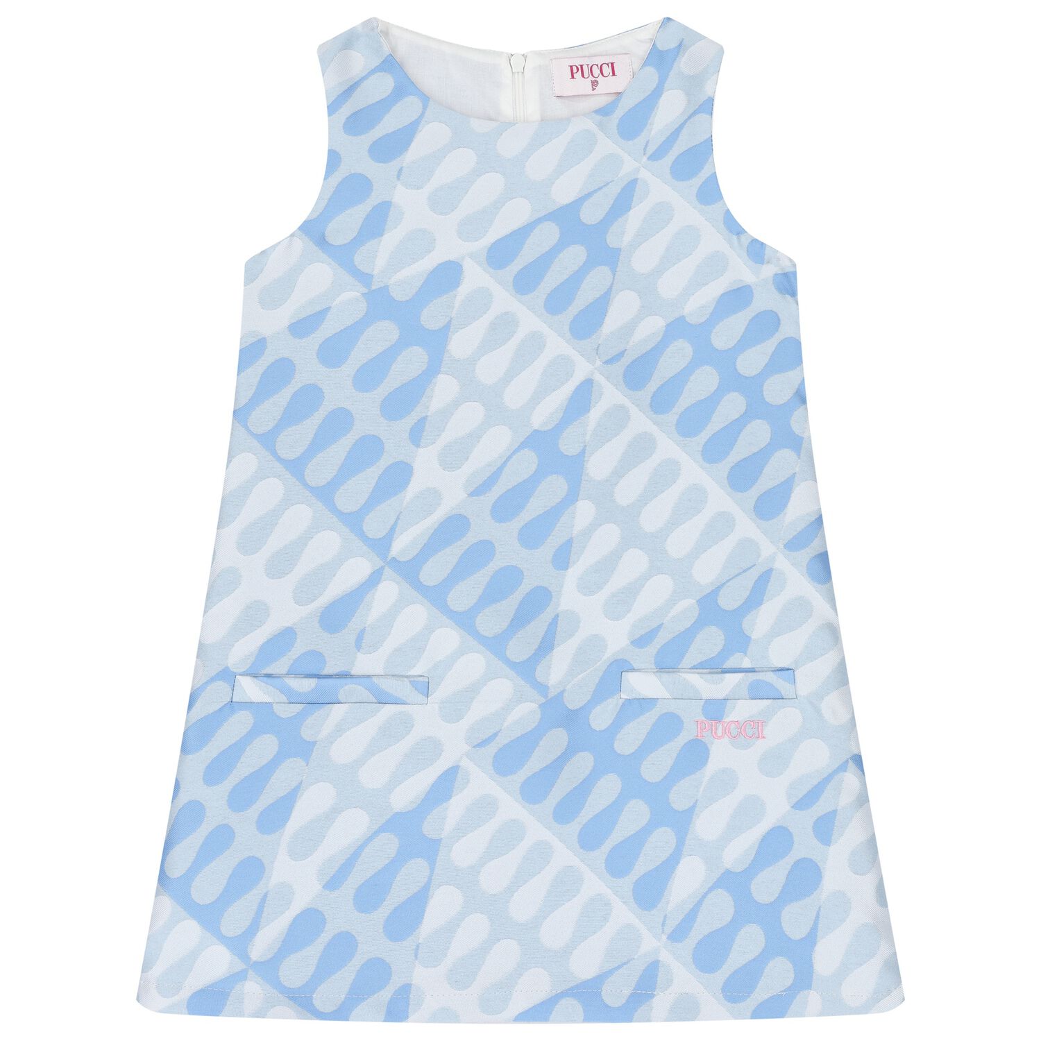Girls Blue Leocorno Dress, 1, hi-res