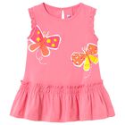 Younger Girls Pink Butterfly Dress, 3, hi-res