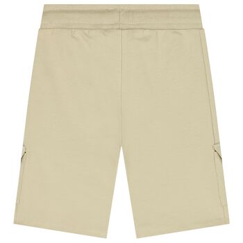 Boys Beige Logo Shorts