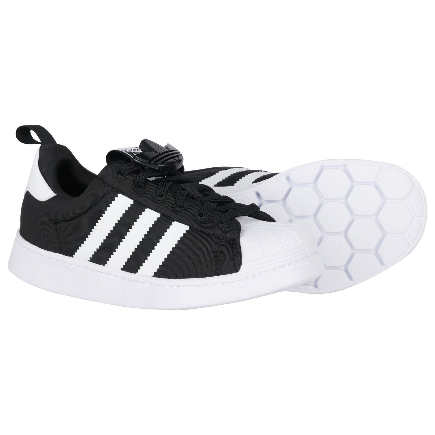 Black & White Comfort Closure Superstar Trainers, 1, hi-res image number null