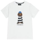 Boys White Dog Logo T-Shirt , 2, hi-res