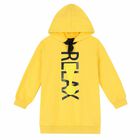Girls Yellow Sweatshirt Dress, 1, hi-res