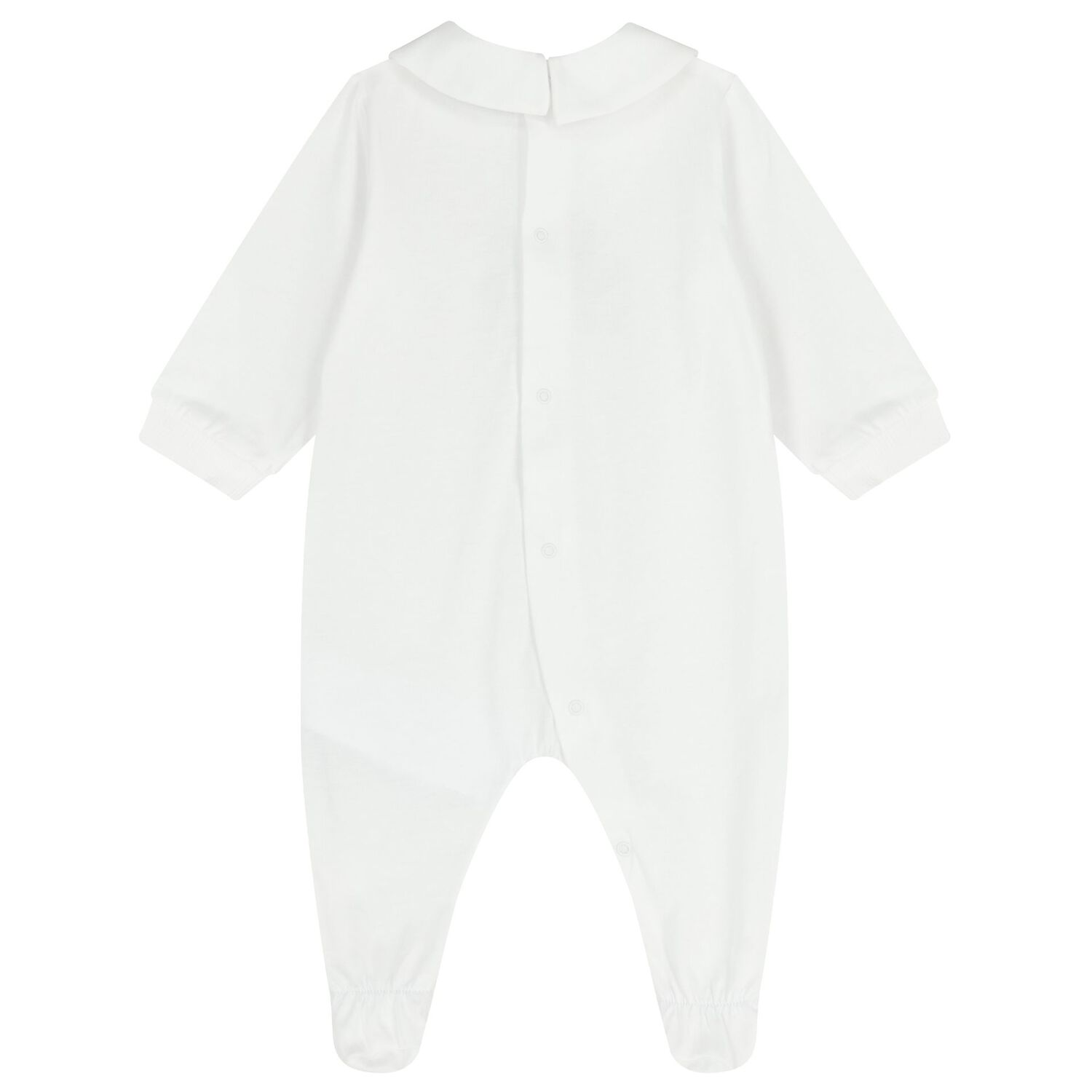 White Teddy Bear Logo Babygrow Gift Set , 1, hi-res