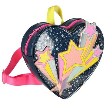 Girls Blue Sparkle Stars Backpack