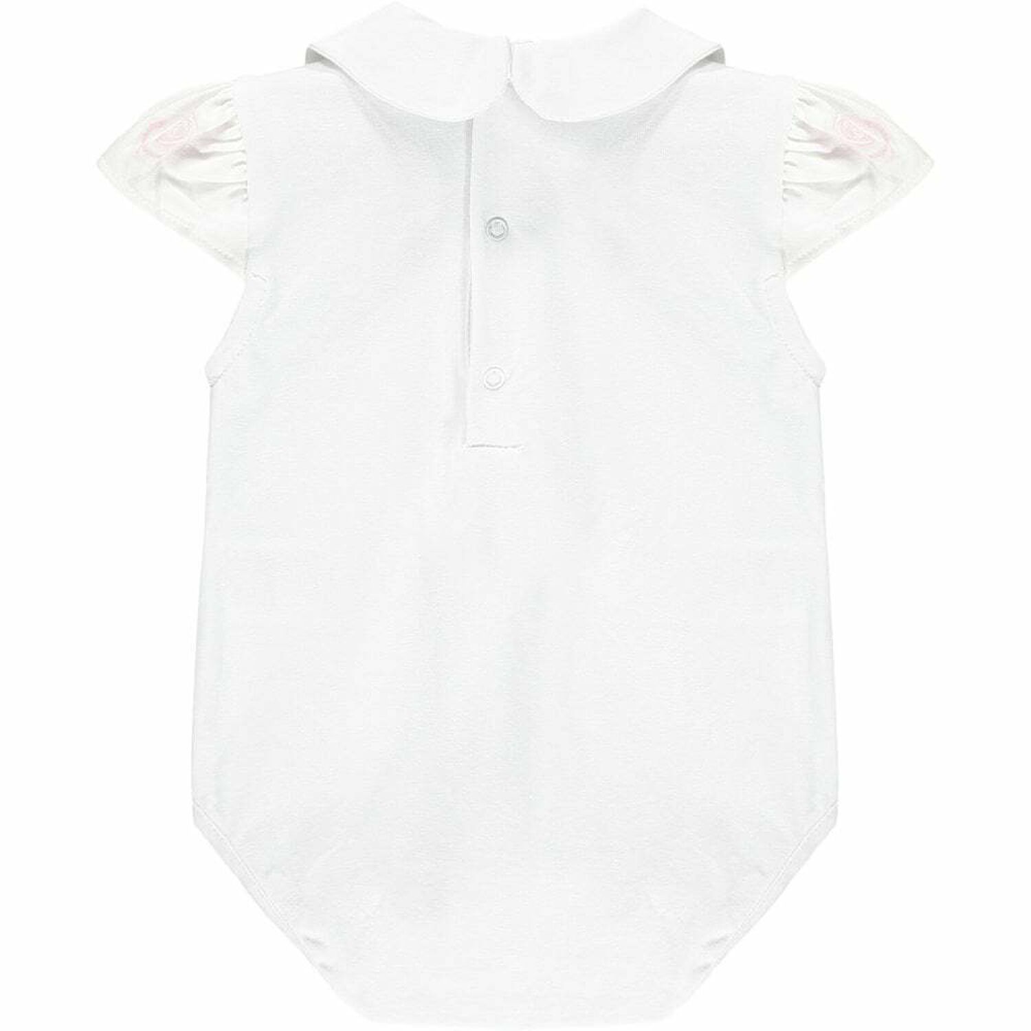 Baby Girls White & Pink Romper Set, 1, hi-res