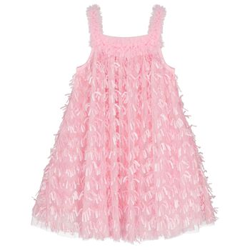 Girls Pink Sequin Tulle Dress
