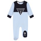 Baby Boys Blue Logo Babygrow, 2, hi-res
