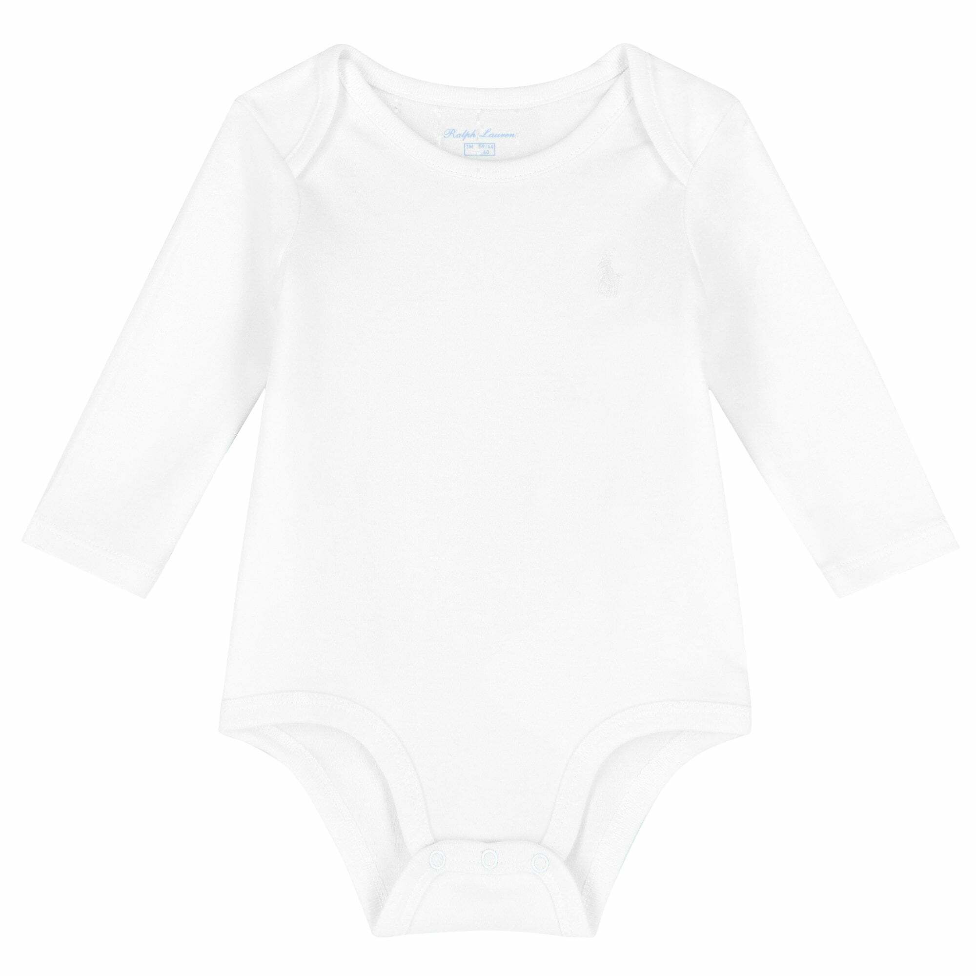 Ralph Lauren White Logo Baby Bodysuit Junior Couture USA