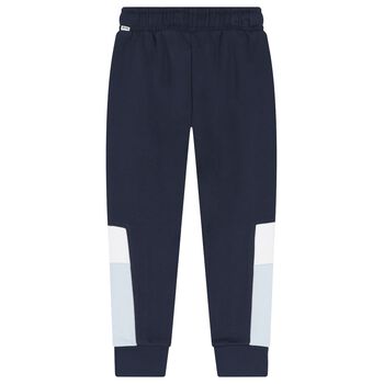 Boys Navy Blue Logo Joggers