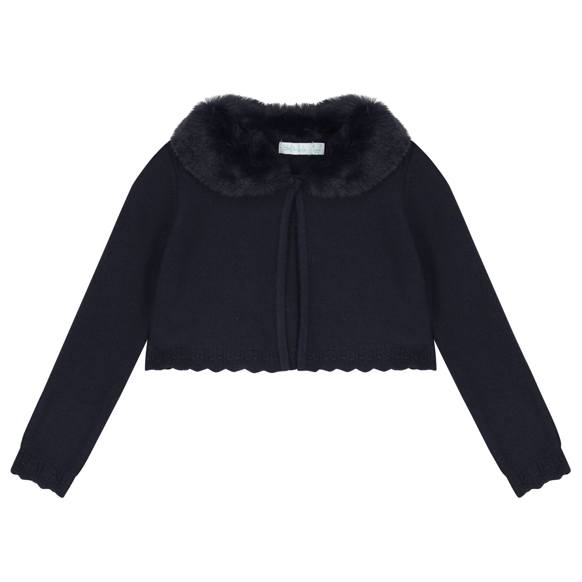 Fur cardigan girls clearance