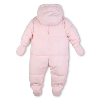 Baby Girls Pink Logo Snowsuit