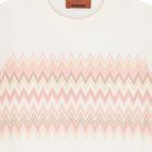 Girls Ivory Zig Zag Logo T-Shirt, 1, hi-res