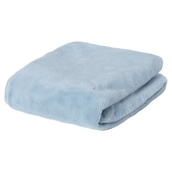 Baby Boys Blue & Ivory Pom Pom Blanket