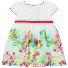 فستان بطبعة الورود باللون الابيض و الوردي , 1, hi-res