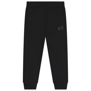 Boys Black Logo Joggers