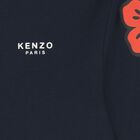Girls Navy Blue Boke Flower Long Sleeve Top, 1, hi-res