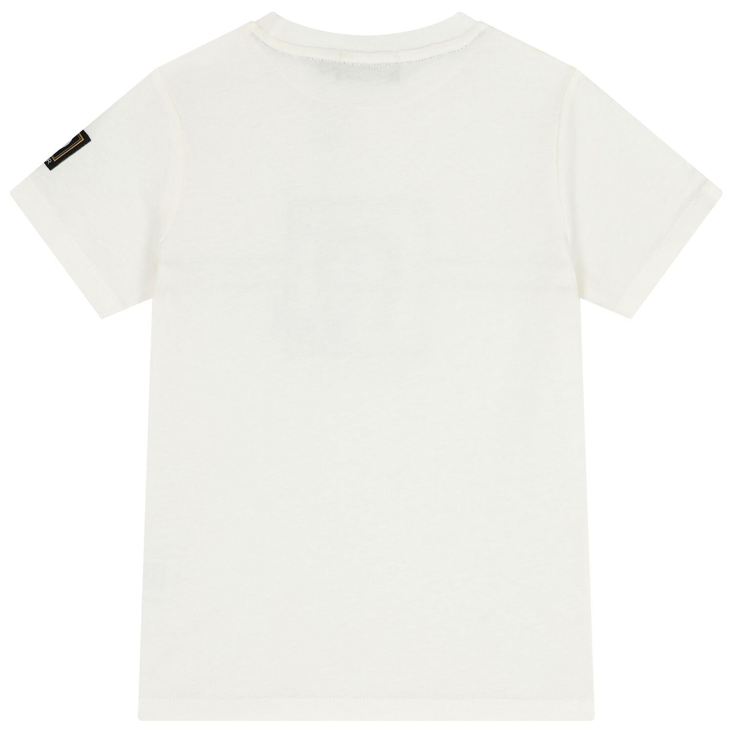 Boys Ivory & Gold Logo T-Shirt, 1, hi-res
