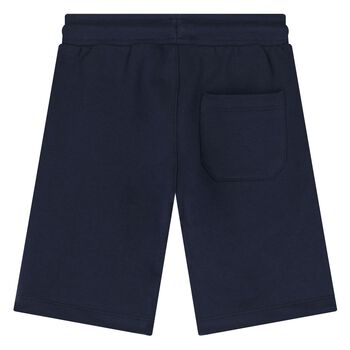 Younger Boys Navy Logo Shorts